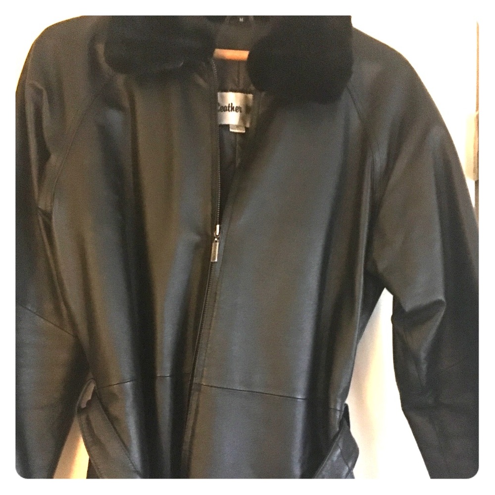 Leather coat